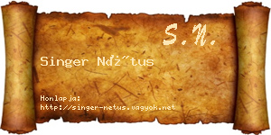Singer Nétus névjegykártya